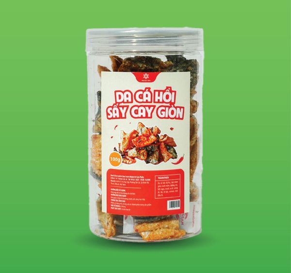 Da cá hồi sấy cay Hoa Mặt Trời Farm