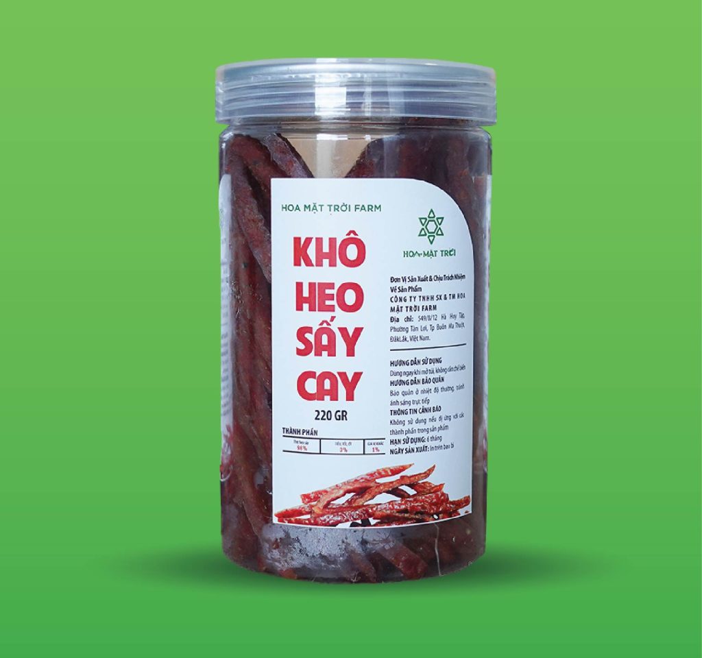 Khô heo sấy cay hoa mặt trời farm