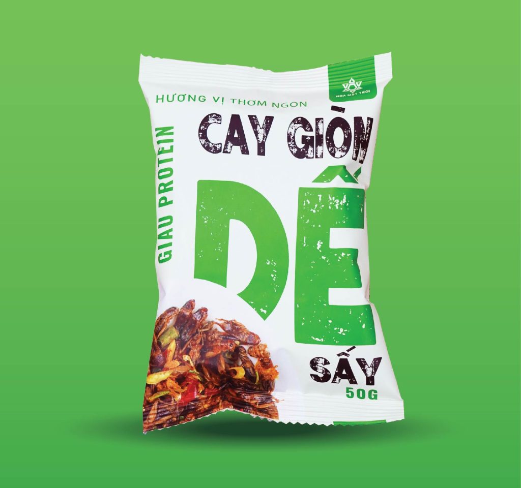 dế sấy cay giòn Hoa Mặt Trời Farm